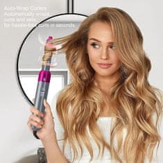 FRILLA® Styler za kosu 5u1 – uređaj za ravnanje, kovrčanje i volumen, fen s nastavcima za brzo stiliziranje | DYME