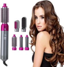 FRILLA® Styler za kosu 5u1 – uređaj za ravnanje, kovrčanje i volumen, fen s nastavcima za brzo stiliziranje | DYME