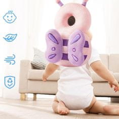 JOJOY® Zaštitni ruksak za bebu protiv padova s jastukom za glavu, mekana blazina za sigurnost i udobnost (leptir) | GUARDIAN