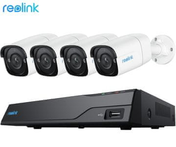 Reolink NVS8-5MB4 sigurnosni set, NVR jedinica za snimanje + 4 x P320 IP kamere