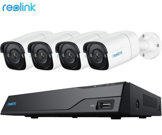 Reolink NVS8-5MB4 sigurnosni set, NVR jedinica za snimanje + 4 x P320 IP kamere