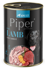Piper mokra hrana za pse, janjetina, mrkva i smeđa riža, 24x400 g