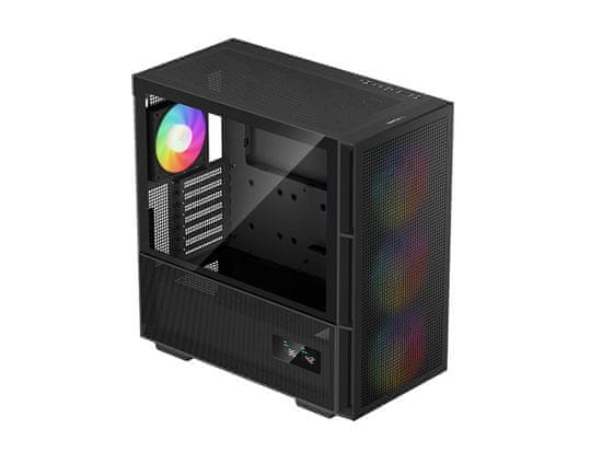 DEEPCOOL CH560 kućište za digitalno računalo, E-ATX, ARGB, LCD, kaljeno staklo, crno (R-CH560-BKAPE4D-G-1)