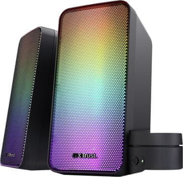 Trust GXT 611 WEZZ Osvijetljeni zvučnik, 2.0, RGB, crni (24587)