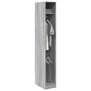 Vidaxl Ormar, sivi hrast sonoma, 30x50x200 cm, materijal na bazi drva