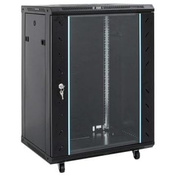 Vidaxl Serverski ormar, 15U, 19", IP20, crni, 53x40x80 cm