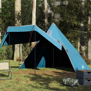 Vidaxl Šator Tipi za 5 osoba, plavi, vodootporni