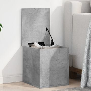 Vidaxl Komoda, betonsko siva, 30x35x35 cm, materijal na bazi drva