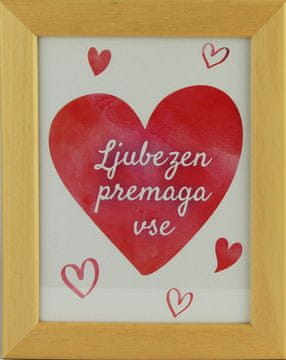 Karako Okvir za fotografiju 15x20 cm, plastika, stolni, zidni, 16 natural, lijepa misao