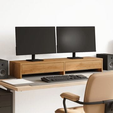 Vidaxl Stalak za monitor s ladicama Artisan hrast 100x27x15 cm