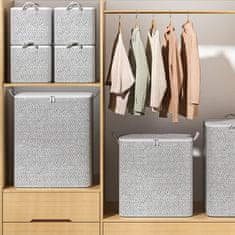 HOME & MARKER® Veliki organizator za odjeću 150 L, kutija s predalima za garderobu i posteljinu 56x45x56 cm | CLOTHEO