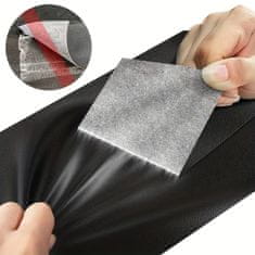 Vixson Samoljepljive zakrpe za popravak kože, komplet za kožna sjedala i namještaj (3×0,4 m) | LEATHERPATCH, crna
