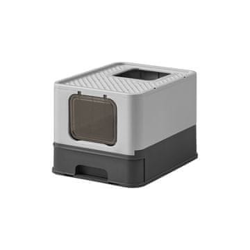 Songmics Kutija za pijesak za mačke 543x425x378 cm Siva