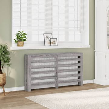 Vidaxl Poklopac za radijator, sivi hrast Sonoma, 149x20x82 cm