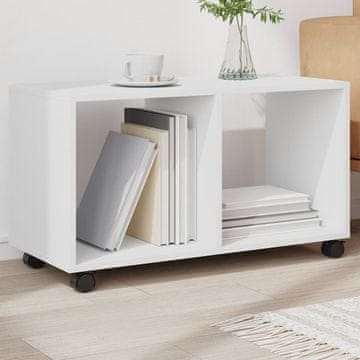 Vidaxl Ormarić na kotačima Bijeli 72x33x42,5 cm Materijal na bazi drveta