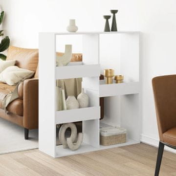 Vidaxl Polica/Pregrada, Bijela, 100x33x115 cm, Materijal na bazi drva