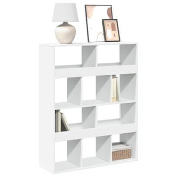 Vidaxl Polica, bijela, 100x33x125,5 cm, materijal na bazi drva