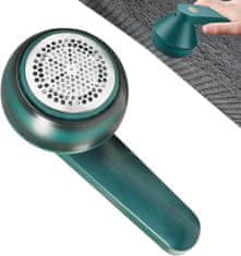HOME & MARKER® Električni odstranjivač vlakana i mucica s USB punjenjem, nježan za odjeću, punjivi uređaj za sve tkanine (zelena) | FUZZOFF