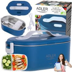 Adler 48W Inox Električno grijanje kutija za ručak spremnik 800 ml plava
