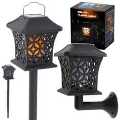 Ikonka Solarna podna i zidna vrtna lampa s 12 LED lampi