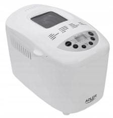 Adler 850W uređaj za pripremu i pečenje kruha 15 programa LCD toster