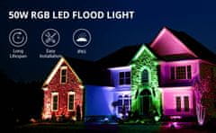 Lepro 2x vanjski LED RGB reflektor s daljinskim upravljačem 50W IP65