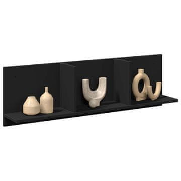 Vidaxl Zidna polica 100x16,5x30 cm Crna, materijal na bazi drveta