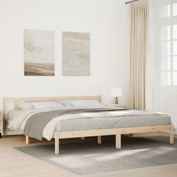 Vidaxl Produženi krevet bez madraca, 180x210 cm, Masivni borov drvo