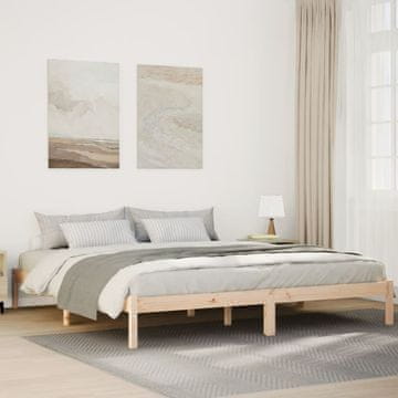 Vidaxl Produženi krevet bez madraca, 180x210 cm, Masivni borov drvo