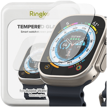 RINGKE Ringke Kaljeno Staklo Za Apple Watch Ultra 1 2 (49 Mm) Pakiranje Od 4 Komada, Zaštićeno Od Ogrebotina