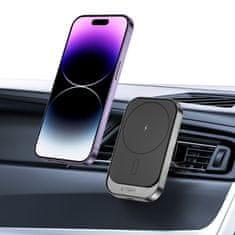 Tech-protect Tech-protect cw19 magnetic magsafe ventilacijski nosač za automobil bežični punjač 15w crni