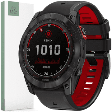 Tech-protect ICONBAND PRO GARMIN FENIX 3 / 5X / 3HR / 5X PLUS / 6X / 6X PRO / 7X CRNA/CRVENA