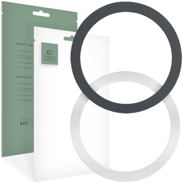 Tech-protect Tech-protect magmat magsafe univerzalni magnetski prsten 2-pack crna i srebrna