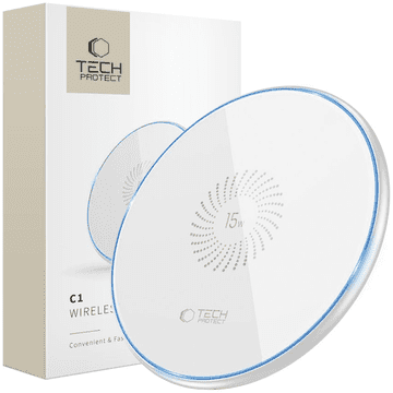 Tech-protect QI15W-C1 BEŽIČNI PUNJAČ 15W BIJELI