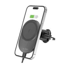 Tech-protect Tech-protect mm15w-v1 magnetski magsafe samostojeći punjač za auto s bežičnim punjenjem 15w crni