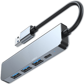 Tech-protect TECH-PROTECT V0-HUB adapter 5in1 siva