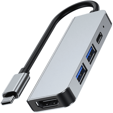Tech-protect TECH-PROTECT V2-HUB adapter 4in1 sivi