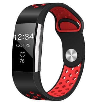 BStrap Silicone Sport (Small) remen za Fitbit Charge 2, black/red