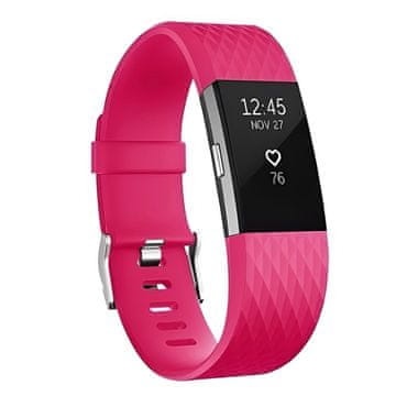 BStrap Silicone Diamond (Small) remen za Fitbit Charge 2, dark pink