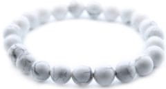 AWG Karako narukvica od kamena - bijeli howlit - kreativnost - kuglica 8 mm