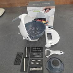 HOME & MARKER® Višenamjenski ručni rezač hrane s 7 noževa, gulilicom i cjedilom, za brzo pripremanje | SORTEX