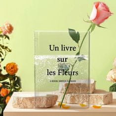 HOME & MARKER® Dekorativna vaza u obliku knjige, za cvijeće i moderan interijer (15 x 20 x 4 cm) | FLOWERFRAME