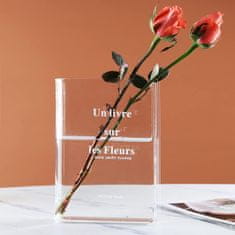 HOME & MARKER® Dekorativna vaza u obliku knjige, za cvijeće i moderan interijer (15 x 20 x 4 cm) | FLOWERFRAME