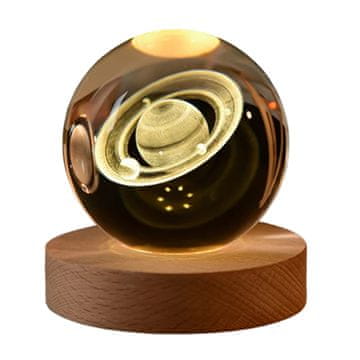 HOME & MARKER® Noćna LED kugla s projekcijom uzoraka i ambijentalnim svjetlom | LUMABALL saturn