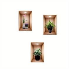 HOME & MARKER® 3D zidne naljepnice za dekoraciju doma, samoljepljive, otporne na kidanje, set 3 uzorka | VASUART