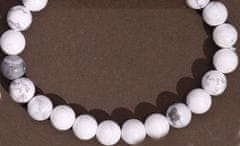 AWG Karako narukvica od kamena - bijeli howlit - kreativnost - kuglica 8 mm