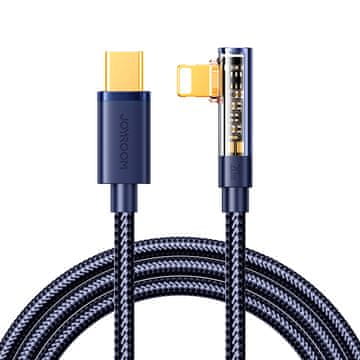 Joyroom Kutni kabel za iPhone USB-C - Lightning 20W 480 Mbps 1,2 m plavi