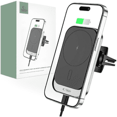 Tech-protect Tech-protect cw19 magnetic magsafe ventilacijski nosač za automobil bežični punjač 15w crni