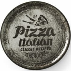 Duralex Kolekcija recepata Tanjur za pizzu od crnog porculana, promjera 33 cm - set od 6 komada