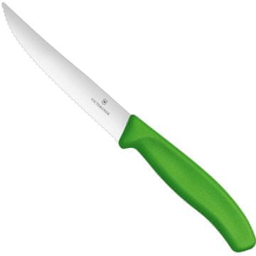 Victorinox Nazubljeni nož za pizzu s oštrim vrhom, duljine 120/232 mm - zeleni